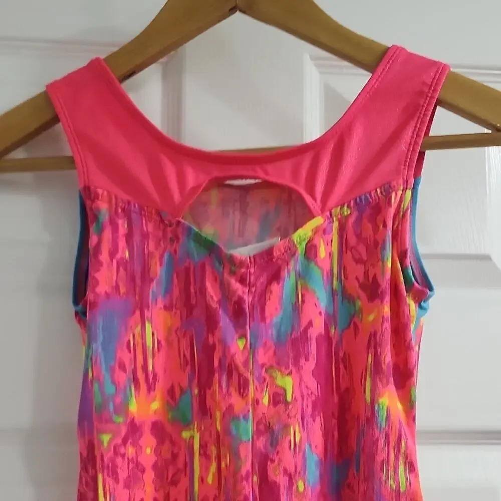 Freestyle Vibrant Pink and Blue Leotard